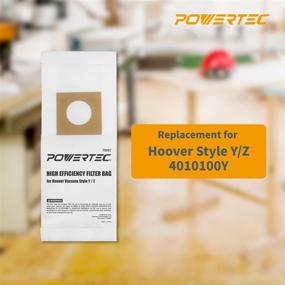 img 3 attached to 🔍 High-Quality POWERTEC 75057 Filter Bags: Ideal for Hoover Style Y, Z Vacuum (10PK)