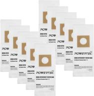 🔍 high-quality powertec 75057 filter bags: ideal for hoover style y, z vacuum (10pk) логотип