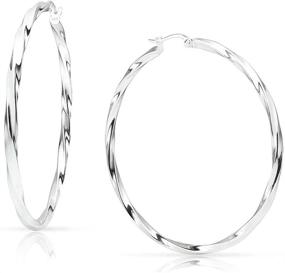 img 4 attached to 💎 SOLIDSILVER Sterling Lightweight Polished Earrings: Stylish Jewelry for Girls