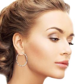 img 3 attached to 💎 SOLIDSILVER Sterling Lightweight Polished Earrings: Stylish Jewelry for Girls