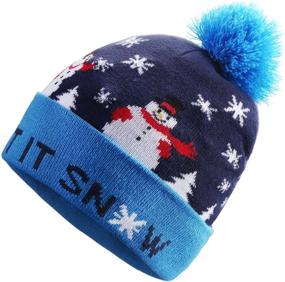 img 3 attached to 🎄 Colorful LED Xmas Christmas Beanie Hat - TAGVO LED Light Up Knit Cap