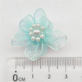 img 1 attached to Chenkou Craft Organza Flowers Appliques Sewing in Trim & Embellishments