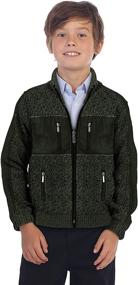 img 3 attached to 👕 Boys' Clothing: Gioberti Brushed Charcoal Cardigan Sweater for Sweaters