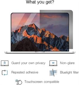 img 2 attached to 🔒 Улучшенный фильтр конфиденциальности для MacBook Pro 15.4" (2012-2015) с защитой от синего света - совместимый шилд для MacBook Pro 15.4" (2012-2015)