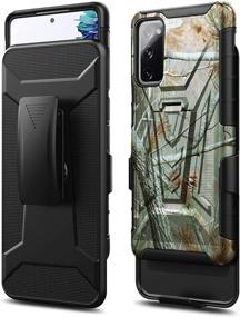 img 1 attached to NZND Case for Samsung Galaxy S20 FE 5G: Full Coverage, Tempered Glass, Belt Clip Holster, Heavy Duty Defender Case - Camo