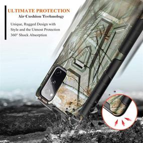 img 2 attached to NZND Case for Samsung Galaxy S20 FE 5G: Full Coverage, Tempered Glass, Belt Clip Holster, Heavy Duty Defender Case - Camo