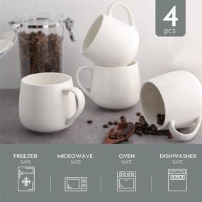 img 2 attached to Premium SAMSLE Porcelain Coffee Mugs Set: Exquisite and Durable