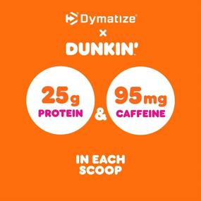 img 2 attached to Dymatize ISO100 Hydrolyzed 100% Whey Isolate Protein Powder - Dunkin' Cappuccino Flavor, 25g Protein, 95mg Caffeine, 5.5g BCAAs, Gluten Free, Fast Absorbing, Easy Digesting, 20.8 Oz - Boost Your Workout