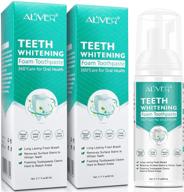 🦷 2pcs teeth whitening toothpaste for sensitive teeth - snow whitening, baking soda spearmint mousse mouth wash - travel-friendly, 60ml logo