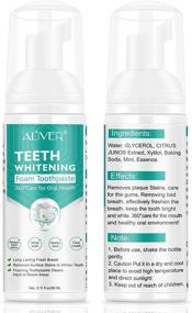 img 3 attached to 🦷 2PCS Teeth Whitening Toothpaste for Sensitive Teeth - Snow Whitening, Baking Soda Spearmint Mousse Mouth Wash - Travel-Friendly, 60ml