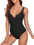 👙 flattering & stylish women's sport one piece swimsuit with tummy control - shop now! logo