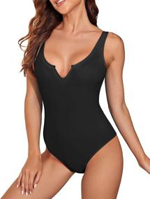 img 4 attached to 👙 Flattering & Stylish Women's Sport One Piece Swimsuit with Tummy Control - Shop Now!