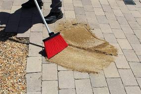 img 3 attached to 🧹 Heavy-Duty Outdoor Landscaping Broom - Ideal for Sand, Gravel, and Dirt. Perfect on Pavers, Slate, and Rough Surfaces. Residential and Commercial Use. Broom Head Only.