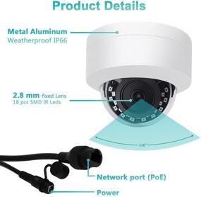 img 3 attached to 📷 Anpviz 3MP PoE IP Dome Camera with Night Vision (98ft), Motion Alert, Weatherproof IP66, Wide Angle 2.8mm Full Metal - Outdoor/Indoor Security Camera (IPC-D230W)