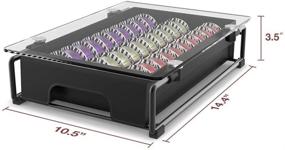 img 2 attached to Premium Crystal Tempered Glass Drawer Organizer for Nespresso Vertuo Capsules - Holds 21 Big or 30 Small Vertuoline Pods - NP01S Compatible