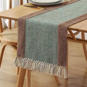 img 1 attached to 🌿 Green Rustic Dining Coffee Farmhouse Runner - SeedSeat Runner