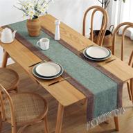 🌿 green rustic dining coffee farmhouse runner - seedseat runner логотип