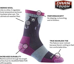 img 2 attached to Darn Tough Bear Town Micro Crew Lightweight Women's Sock: Enhanced Cushioning for Ultimate Comfort