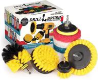 drillbrush rotary brush kit - versatile shower scrubbing brushes for cordless drill - premium tile cleaner drill attachment - commercial grade scouring pad cleaning kit - all purpose bathroom scrubbers logo
