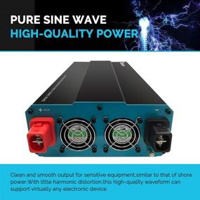 img 2 attached to 🔋 Renogy 3000W 12V чистый синусоидальный инвертор для преобразования солнечной энергии - Сертификация ETL, 3000 Вт, 12В постоянного тока в 120 В переменного тока