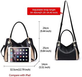 img 3 attached to 👜 Stylish FOXER Genuine Leather Handbag Set: Versatile Women's Shoulder Handbag with Matching Wallet for Fashionable Everyday Use