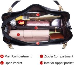 img 2 attached to 👜 Stylish FOXER Genuine Leather Handbag Set: Versatile Women's Shoulder Handbag with Matching Wallet for Fashionable Everyday Use