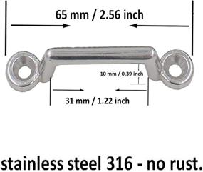img 3 attached to 🔗 Pmsanzay 10 Piece Stainless Steel Bimini Top Strap Set for Jeep Corvette, Buggy, Kayak Tie Downs - No Rust