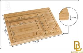 img 2 attached to 🍽️ BAMBOO LAND (3 PCS) Cutting Board Set with Multifunctional Veggie and Fruit Peelers - Perfect for Kitchen Chopping, Charcuterie, Meat, and Vegetable Cutting