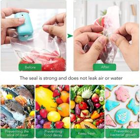 img 2 attached to DuJaSho Mini Bag Sealer & Cutter - 2 in 1 Portable Heat Sealer for Vacuum Seal Bags, Handheld Resealer Machine for Chip Bags, Plastic Food Bags, Snack & Cereal Bags (Green, Single)