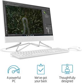 img 3 attached to 💻 HP 22-inch All-in-One Desktop Computer, AMD Athlon Silver 3050U Processor, 4 GB RAM, 256 GB SSD, Windows 10 Home (22-dd0010, White) - Efficient & Stylish Snow White Desktop