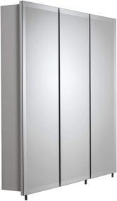 img 3 attached to Croydex Heacham 30-Inch x 30-Inch Triple Door Tri-View Cabinet: Efficient Hang 'N' Lock Fitting System