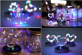 img 2 attached to 🌞 Solar Mason Jar Lights - Solar Fairy String Lights with 8 Hangers for Mason Jar Décor, Christmas Decorations, Patio Yard Garden Outdoor. Waterproof Solar Powered Fairy Lights (No Jars)