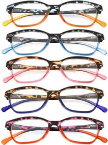 img 3 attached to 👓 Enhance Your Style with Eyekepper 5 Pack Cat-eye Readers: Trendy Tortoise Reading Glasses for Women +1.50