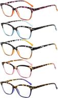 👓 enhance your style with eyekepper 5 pack cat-eye readers: trendy tortoise reading glasses for women +1.50 logo