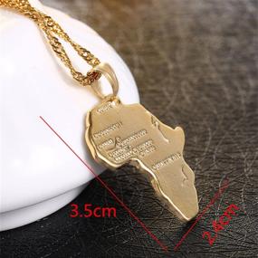 img 3 attached to Exquisite 18k Gold Plated Women's Africa Map Pendant Necklace: Timeless Elegance and Cultural Pride