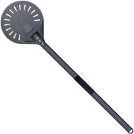 🍕 shangpeixuan 9-inch aluminum round perforation pizza peel with 39" total length - outdoor pizza oven accessories logo