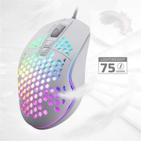 img 3 attached to 🐭 LTC Circle Pit HM-001 RGB Gaming Mouse – Lightweight Honeycomb Shell, 6400DPI, 6 Programmable Buttons – White