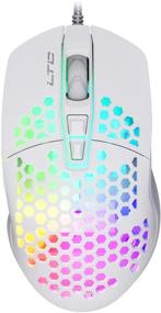 img 4 attached to 🐭 LTC Circle Pit HM-001 RGB Gaming Mouse – Lightweight Honeycomb Shell, 6400DPI, 6 Programmable Buttons – White