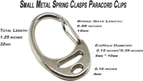 img 2 attached to 🔗 Pack of 15 Small Metal Carabiner Clips with Spring, Backpack Clasps, Wire Gate Snap Hooks, Keychain Buckle - Paracord Accessories