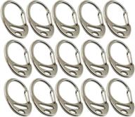 🔗 pack of 15 small metal carabiner clips with spring, backpack clasps, wire gate snap hooks, keychain buckle - paracord accessories логотип