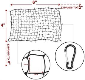 img 3 attached to 🔌 Супер прочная грузовая сетка для пикапа/внедорожника/прицепа (4 'x 6') - DEDC сетка с тяговыми веревками