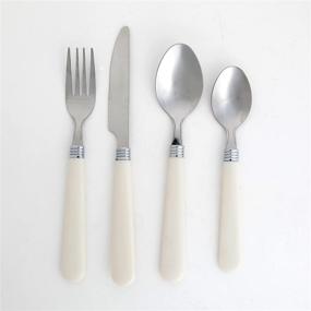 img 2 attached to 🍴 Gibson 53382 16-Piece Sensations Stainless Steel Flatware Set