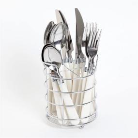 img 1 attached to 🍴 Gibson 53382 16-Piece Sensations Stainless Steel Flatware Set