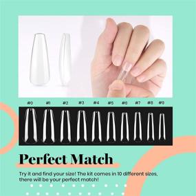 img 2 attached to 💅 Get Salon-Quality Nails at Home with Beetle's Long Coffin Fake Nail Tips - 500Pcs Acrylic Press on Nails