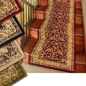 img 4 attached to 🔥 Westerly 25' Stair Runner Rugs - Discover the Marash Luxury Collection Stair Carpet Runners in Radiant Red!