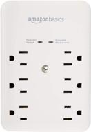 enhanced amazon basics surge protector with wall-mount, 6 outlets and 1080 joules logo