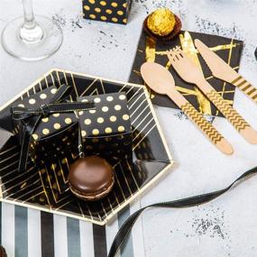 img 2 attached to 🎁 AWELL Black Gift Candy Box with Gold Dots - 2x2x2 Inches, Pack of 50 - Perfect Party Favor Box with Ribbon