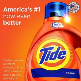 img 2 attached to 🌊 Tide Original Scent HE Turbo Clean Liquid Laundry Detergent, 50 oz, 32 loads (Improved Packaging Options)