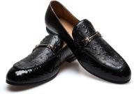 jitai loafers moccasin driving black men's shoes logo