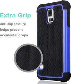 img 3 attached to 📱 Jeylly Blue Samsung Galaxy S5 Case - Shock Absorbing Hard Plastic + Rubber Silicone Cover for Protection against Scratches and Shocks